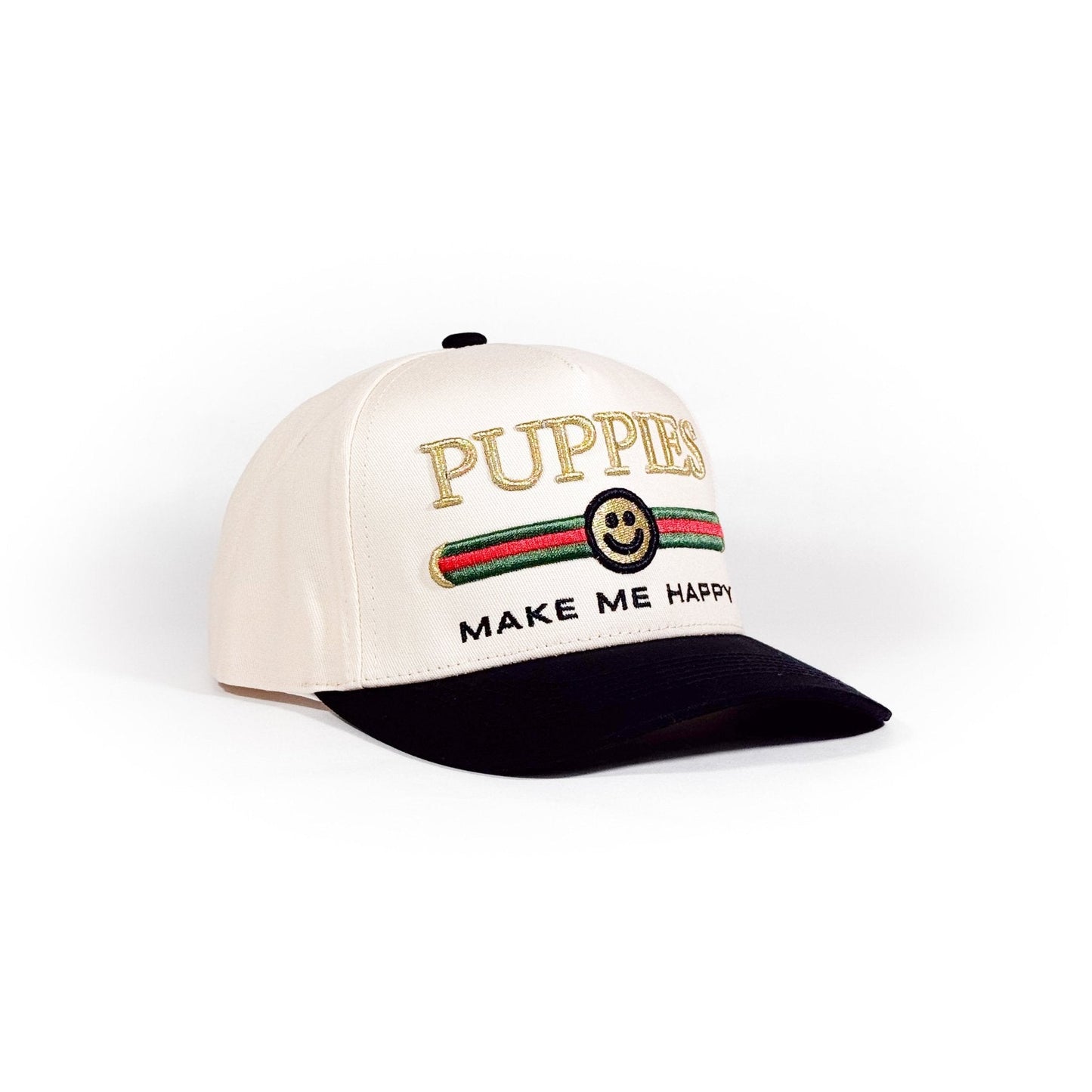 Pup Lux Embroidered 5 Panel Hat | Gold 3D Puff | Premium Gift for Dog Lovers