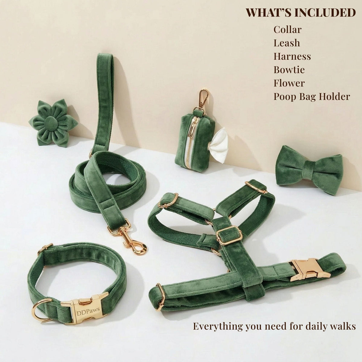 Forest Green Velvet Set