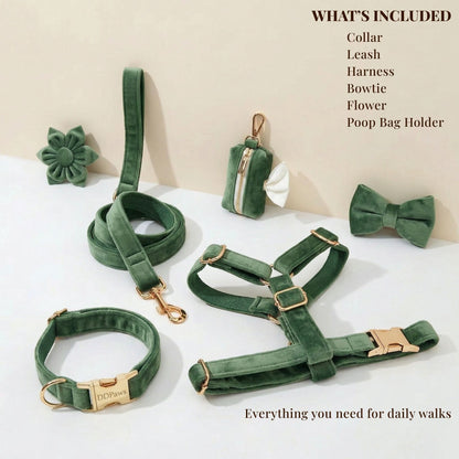 Forest Green Velvet Set