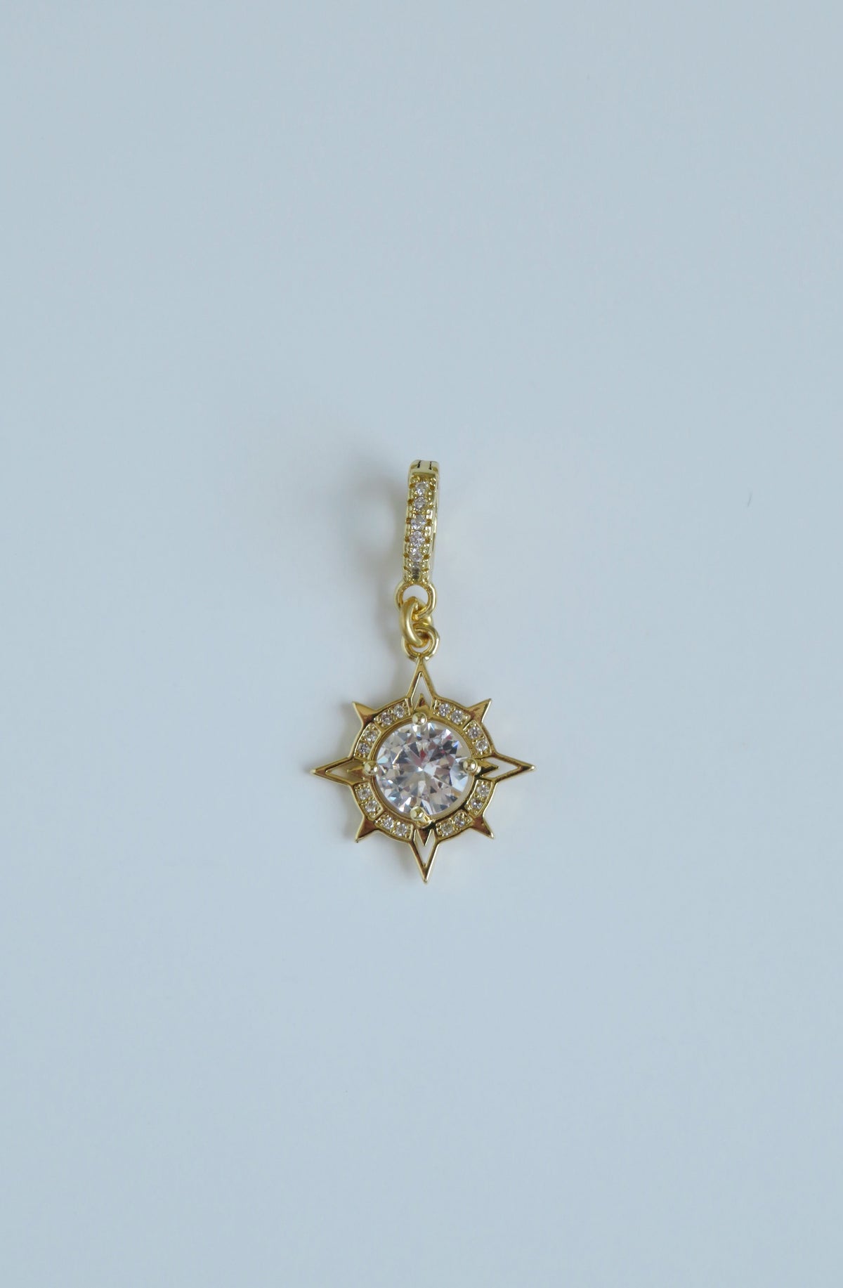 Diamond Compass Charm with Clasp