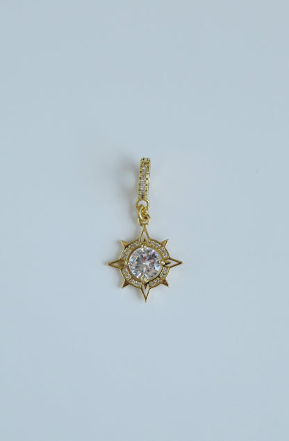 Diamond Compass Charm with Clasp