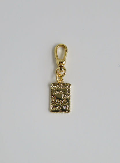 Love Charm with Swivel Clasp
