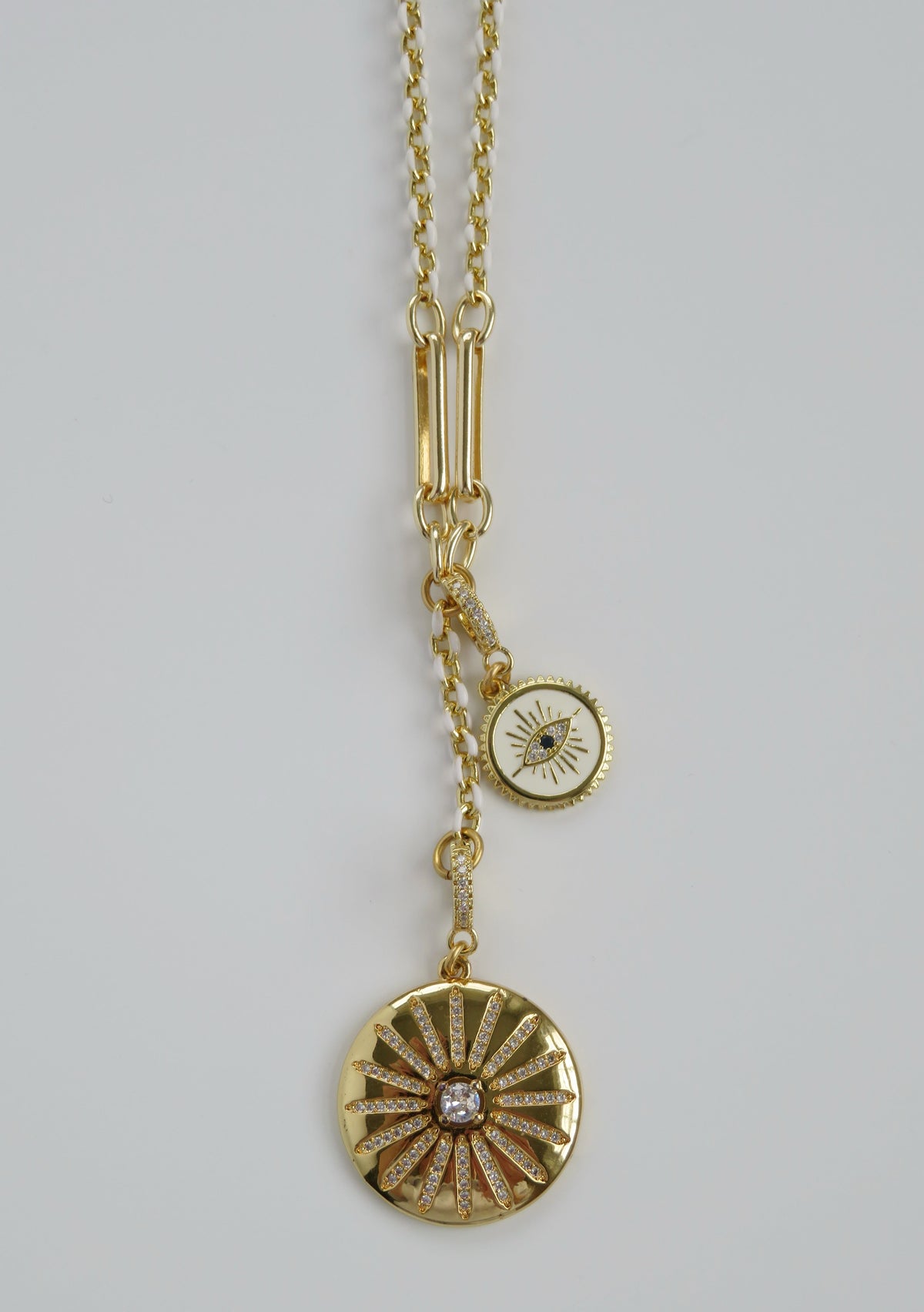 Hilda Evil Eye Charm on Diamond Clasp