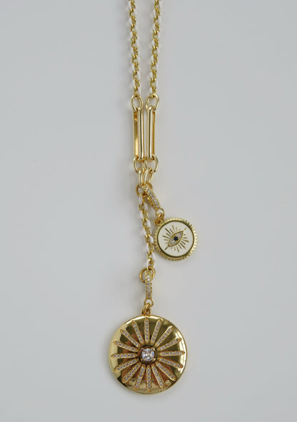 Hilda Evil Eye Charm on Diamond Clasp
