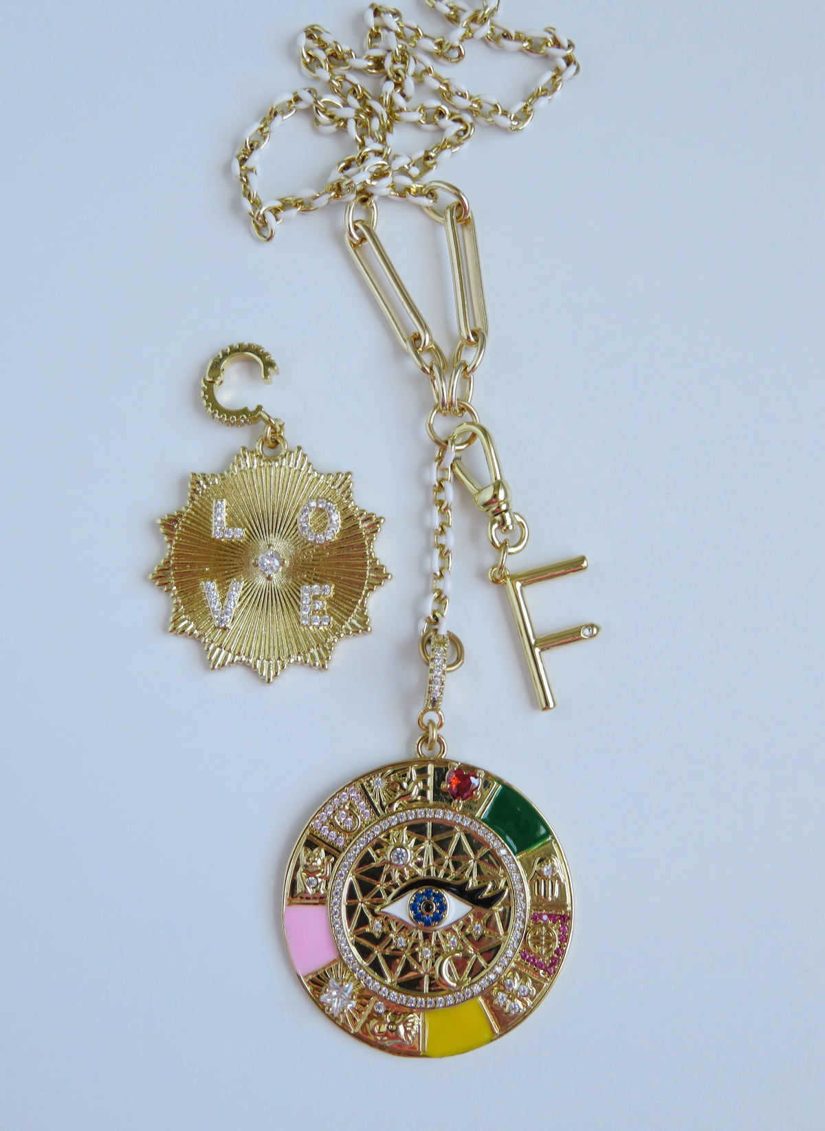 Celestial Evil Eye Good Luck Charm with Clasp