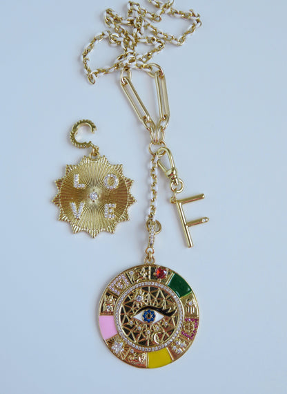 Celestial Evil Eye Good Luck Charm with Clasp