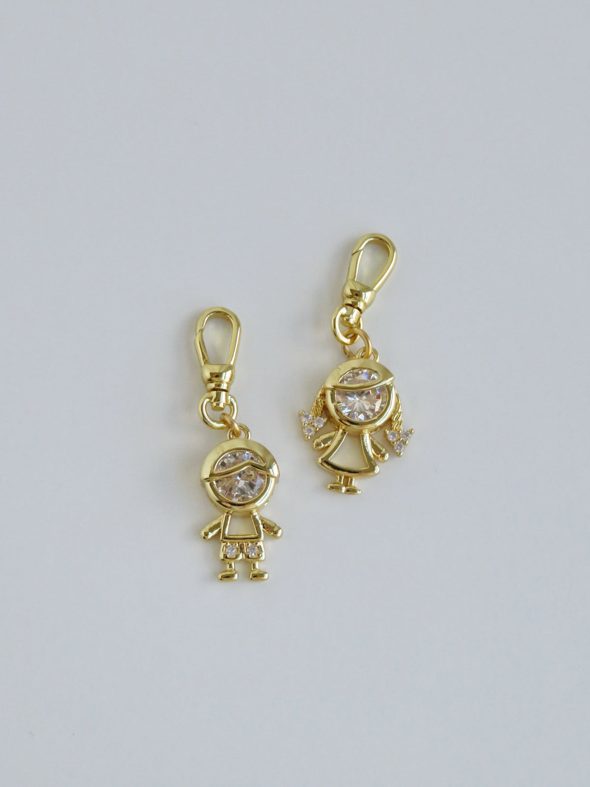 Boy & Girl Charm on Swivel Clasp