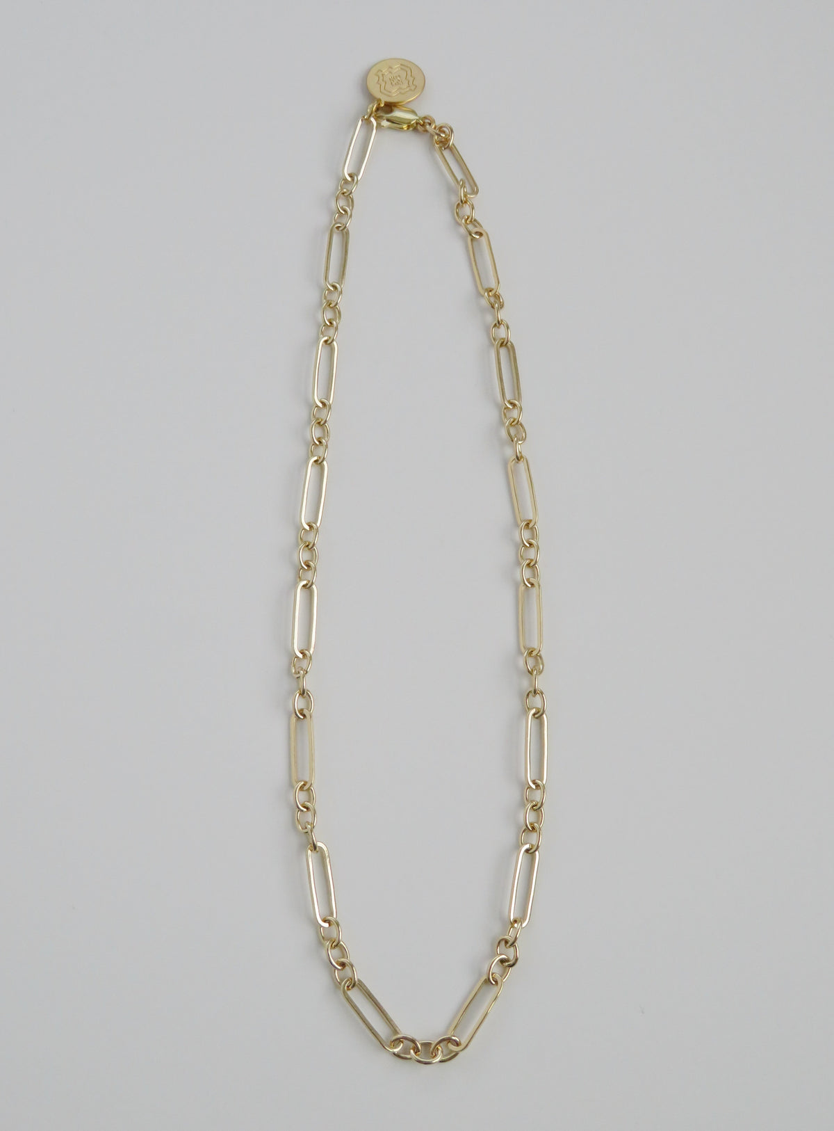 Small Mixed Link Figaro Necklace - add hinged clasp charms