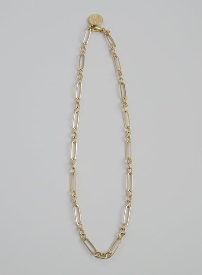 Small Mixed Link Figaro Necklace - add hinged clasp charms