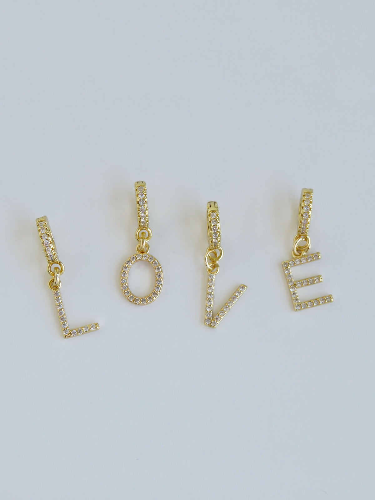 Diamond Initial Charm with Diamond Clasp