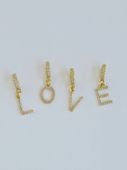 Diamond Initial Charm with Diamond Clasp