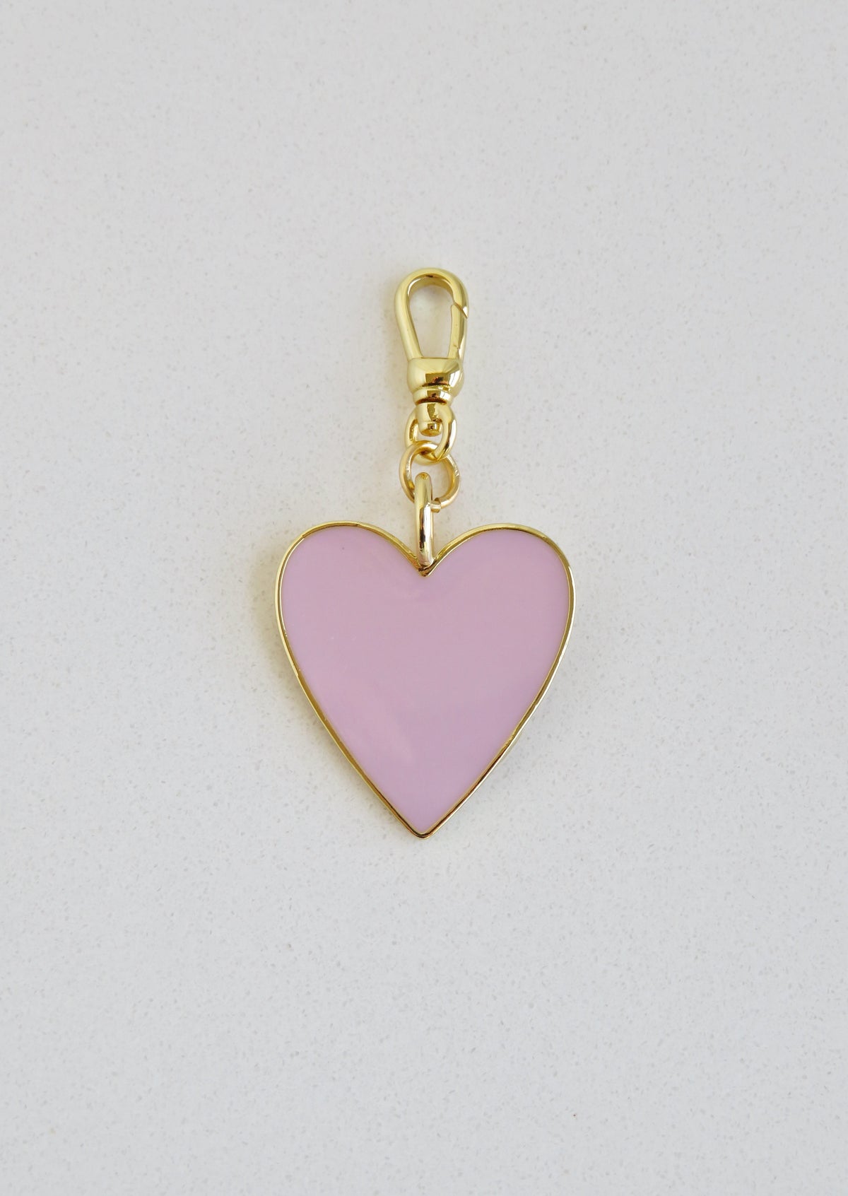 Enamel Heart Pendant on Swivel Clasp