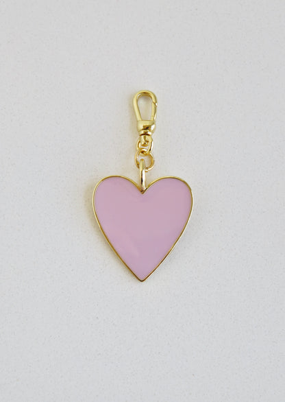 Enamel Heart Pendant on Swivel Clasp