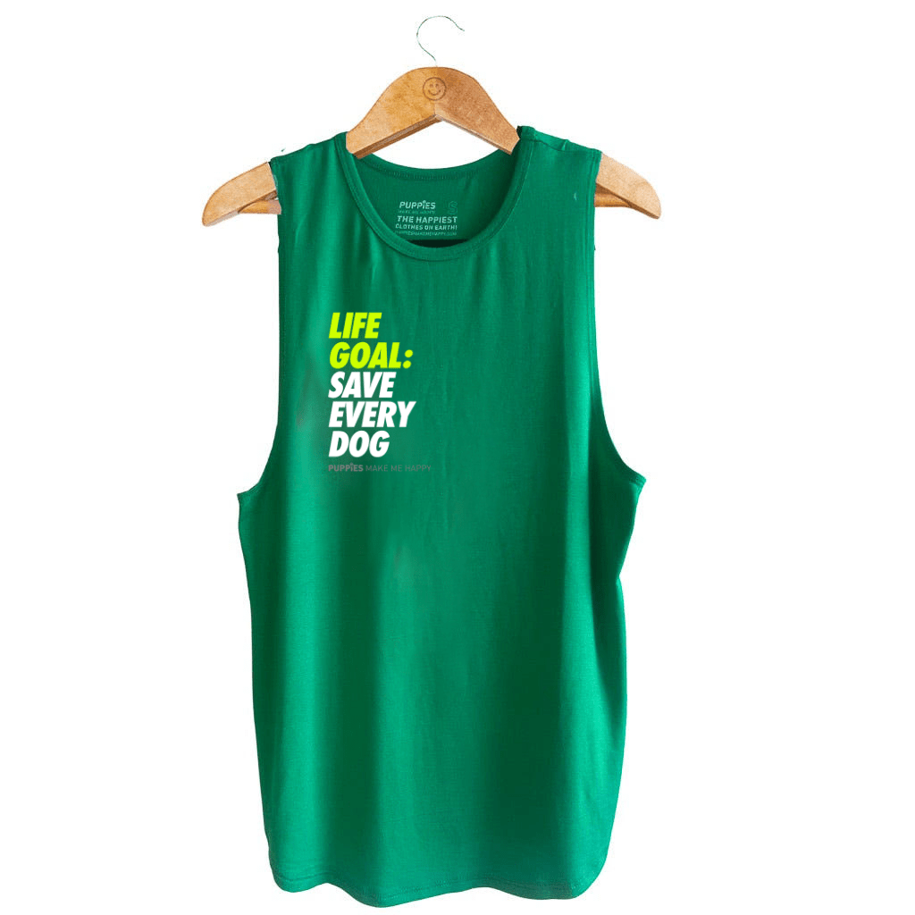 Life Goal: Save Every Dog Women's Relaxed Tank | Made in USA Rescue Advocate Gift