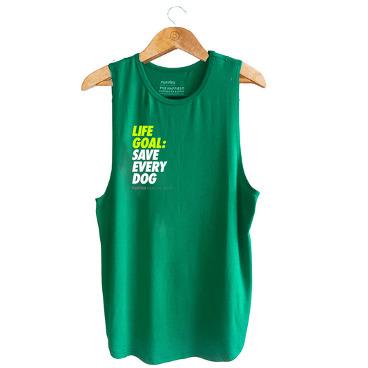 Life Goal: Save Every Dog Women's Relaxed Tank | Made in USA Rescue Advocate Gift