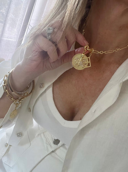 Renew & Thrive Charm on Diamond Hinged Clasp - Flower