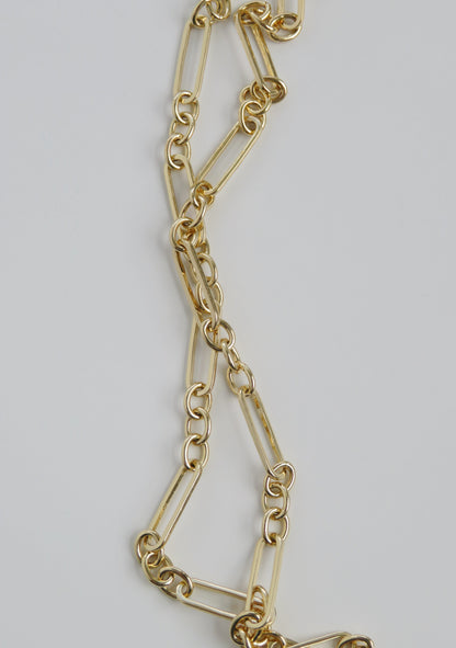 Small Mixed Link Figaro Necklace - add hinged clasp charms