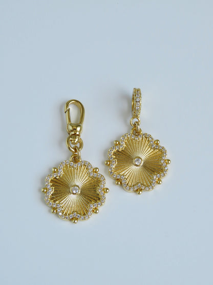 Diamond Flower - Hinged Clasp Charm
