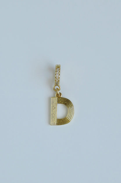 Initial Vibes Charm with Diamond Clasp