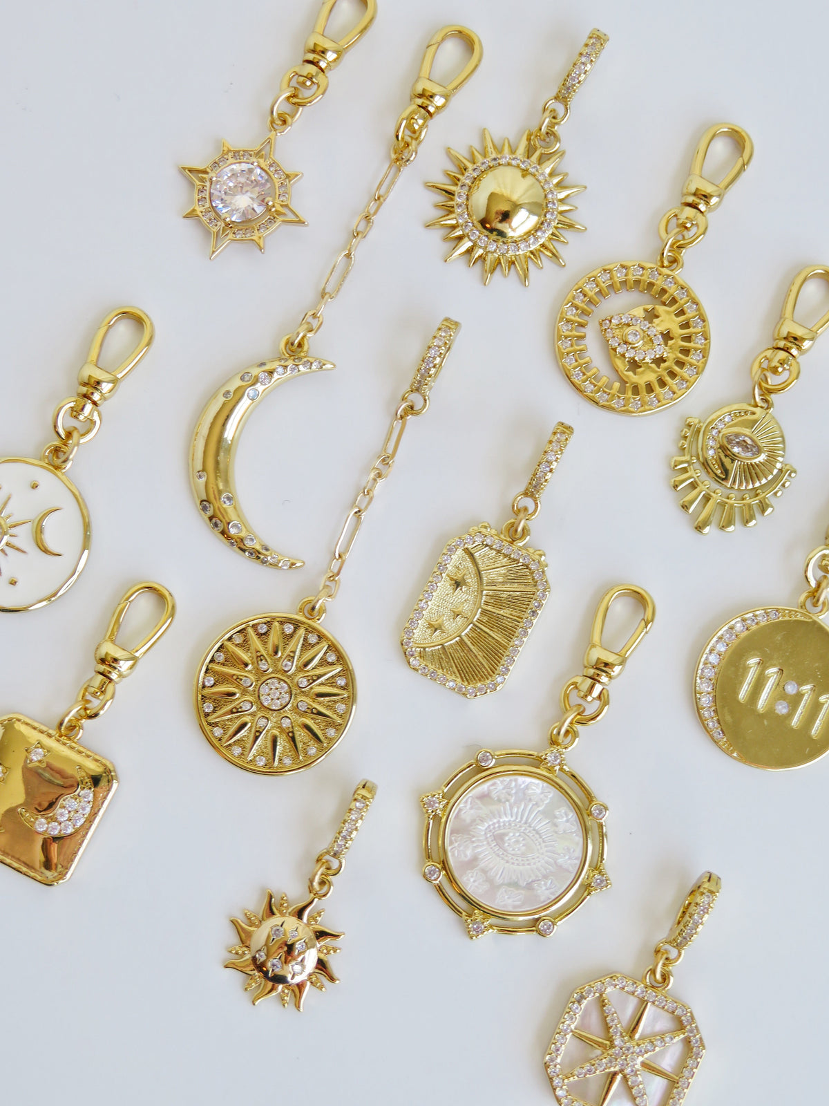 Celestial Hinged Clasp Chain Charms