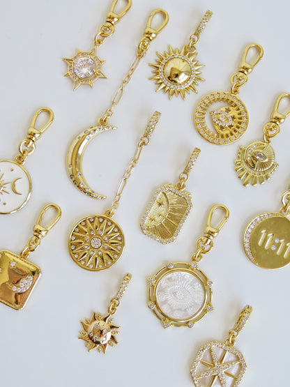 Celestial Hinged Clasp Chain Charms