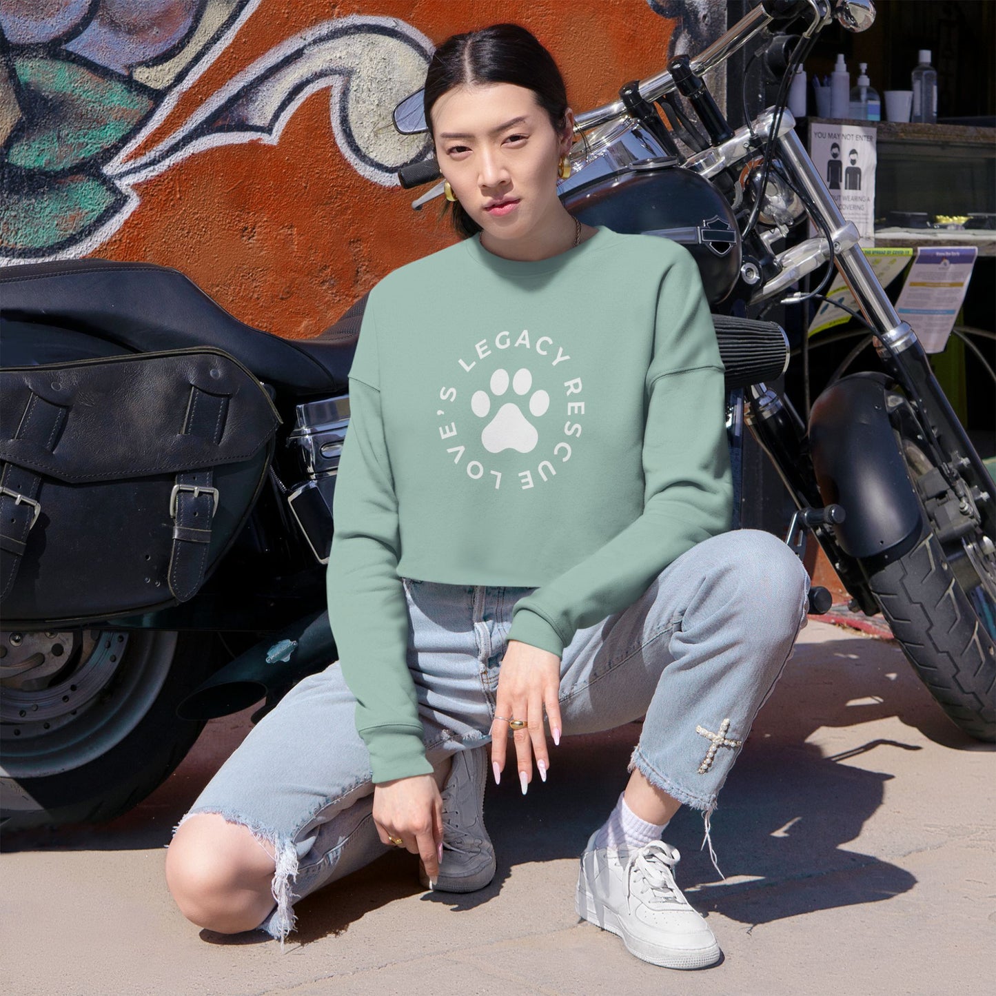 Rescue Love Cropped Sweatshirt