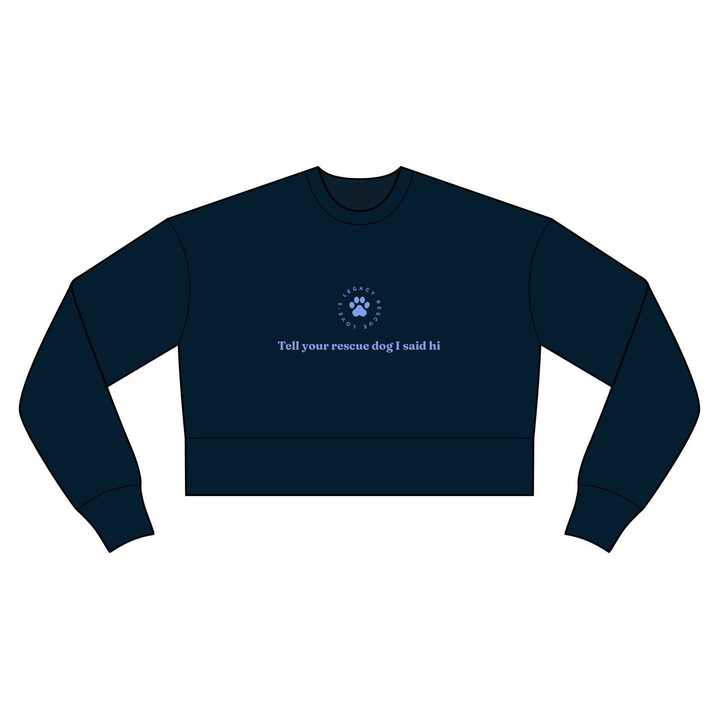 Rescue Dog Crewneck Crop Sweatshirt