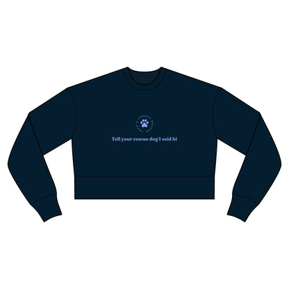 Rescue Dog Crewneck Crop Sweatshirt
