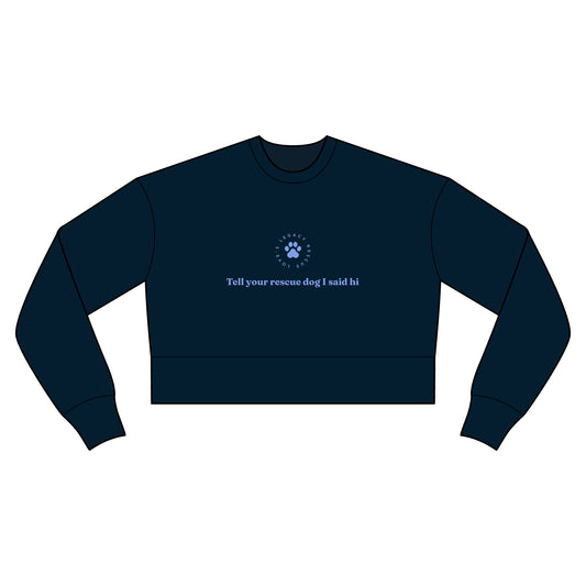 Rescue Dog Crewneck Crop Sweatshirt