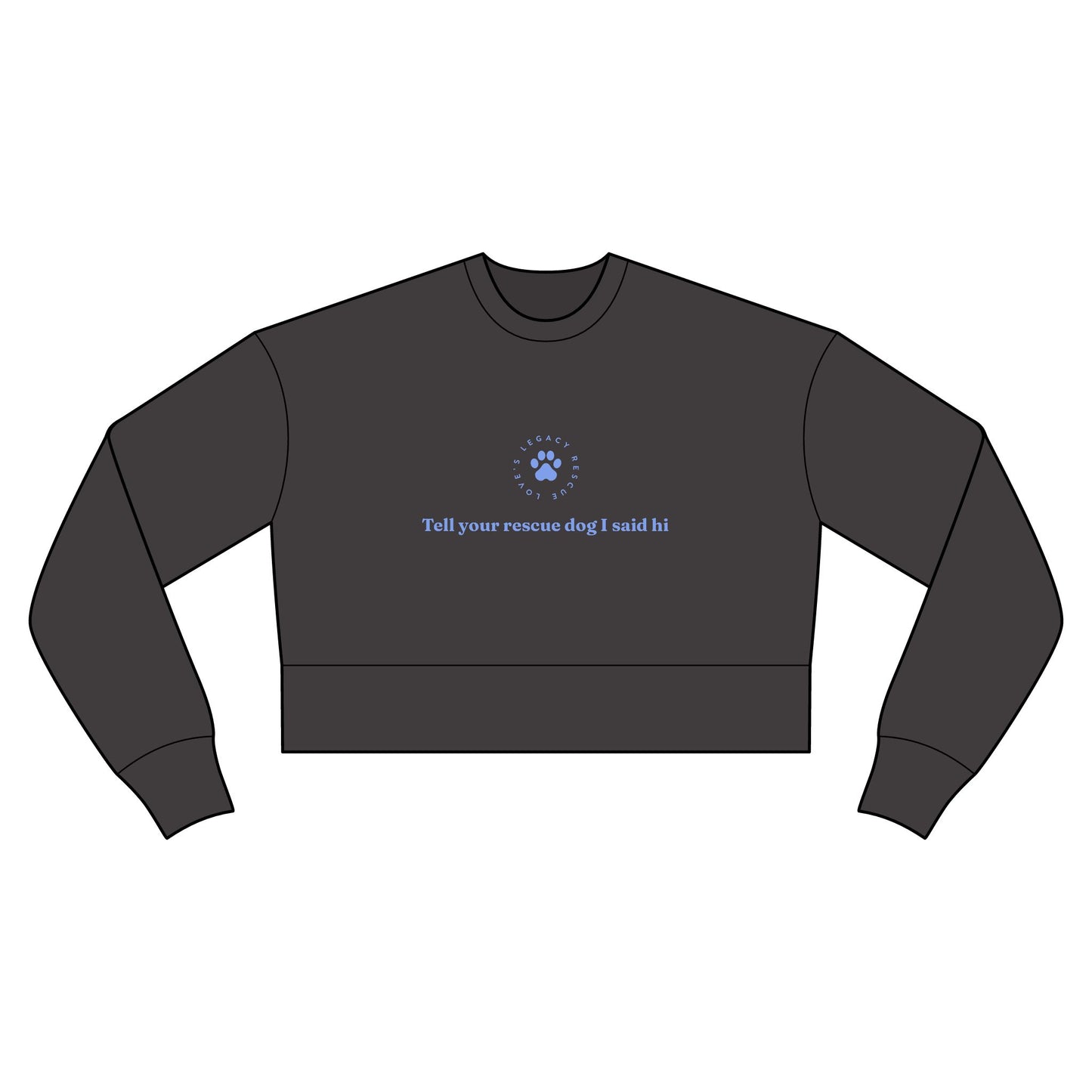 Rescue Dog Crewneck Crop Sweatshirt