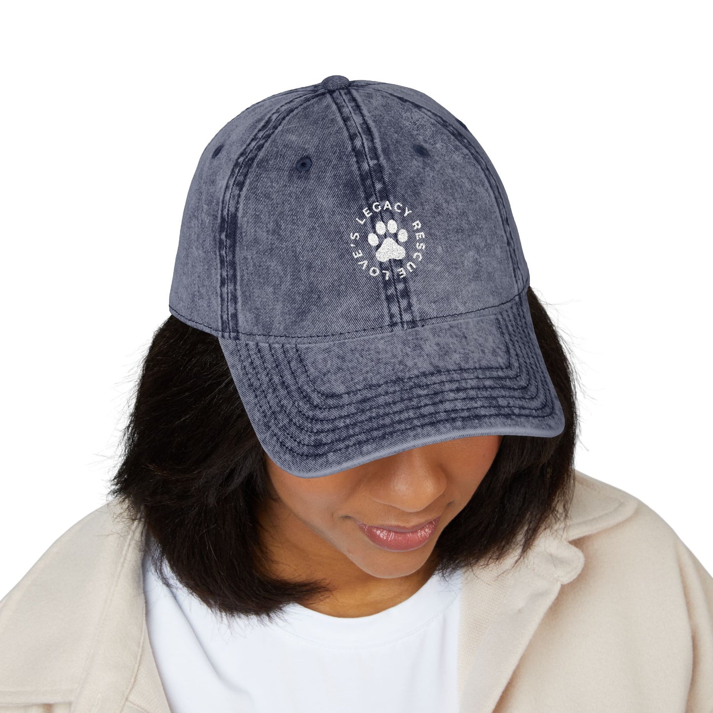 Vintage Washed Embroidered Logo Cap