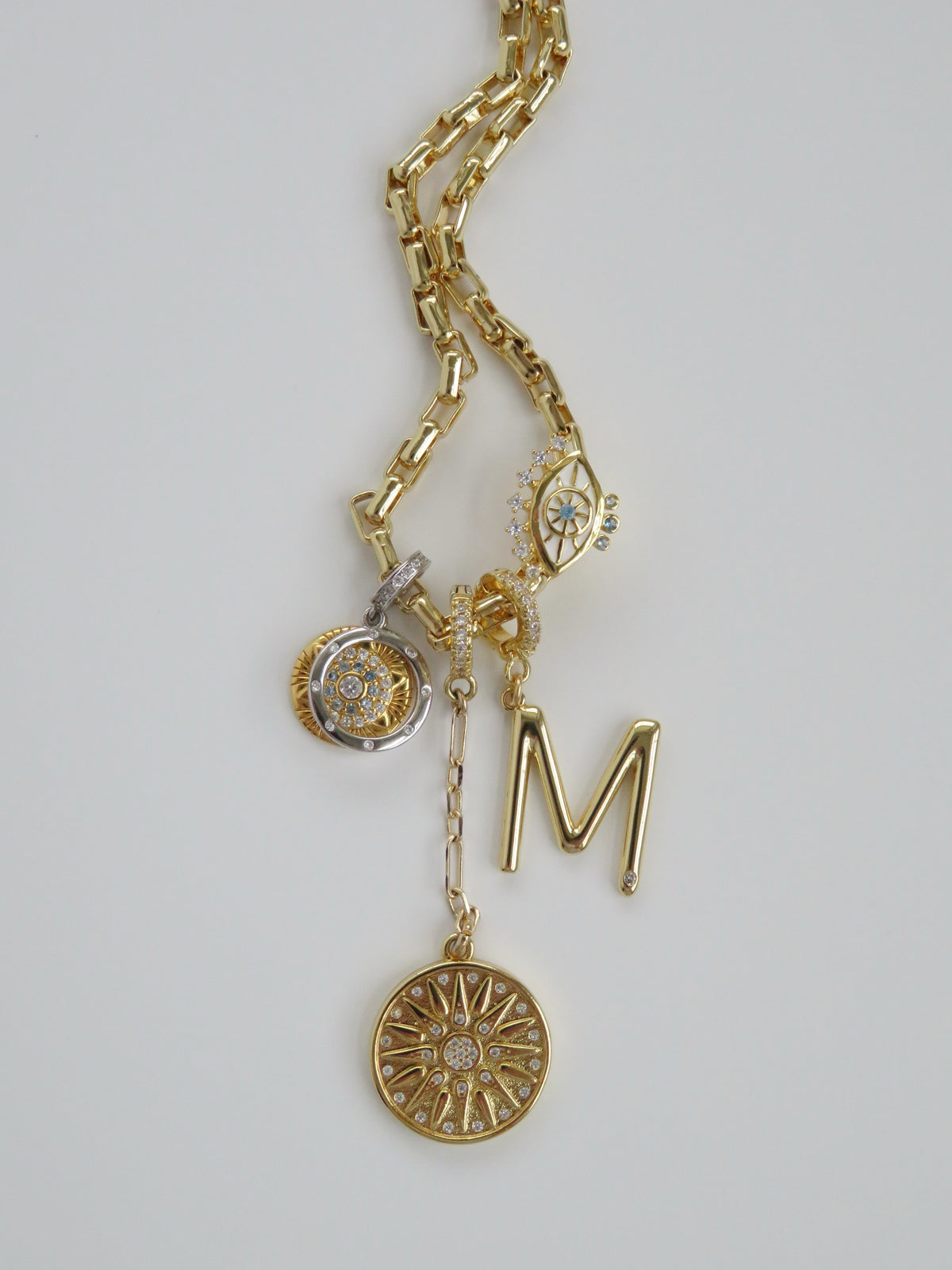 Celestial Protection Monogram Charm Necklace