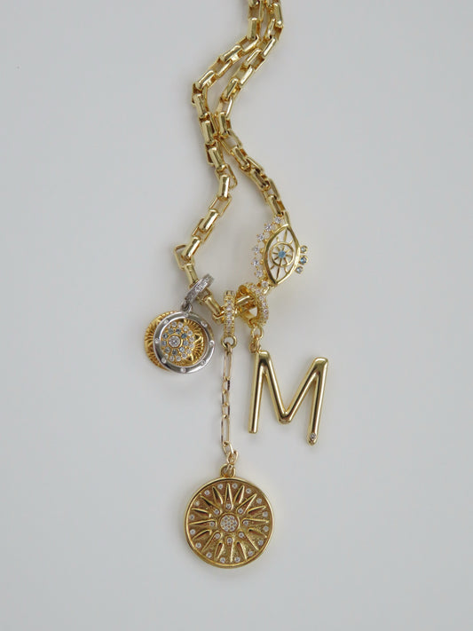Celestial Protection Monogram Charm Necklace