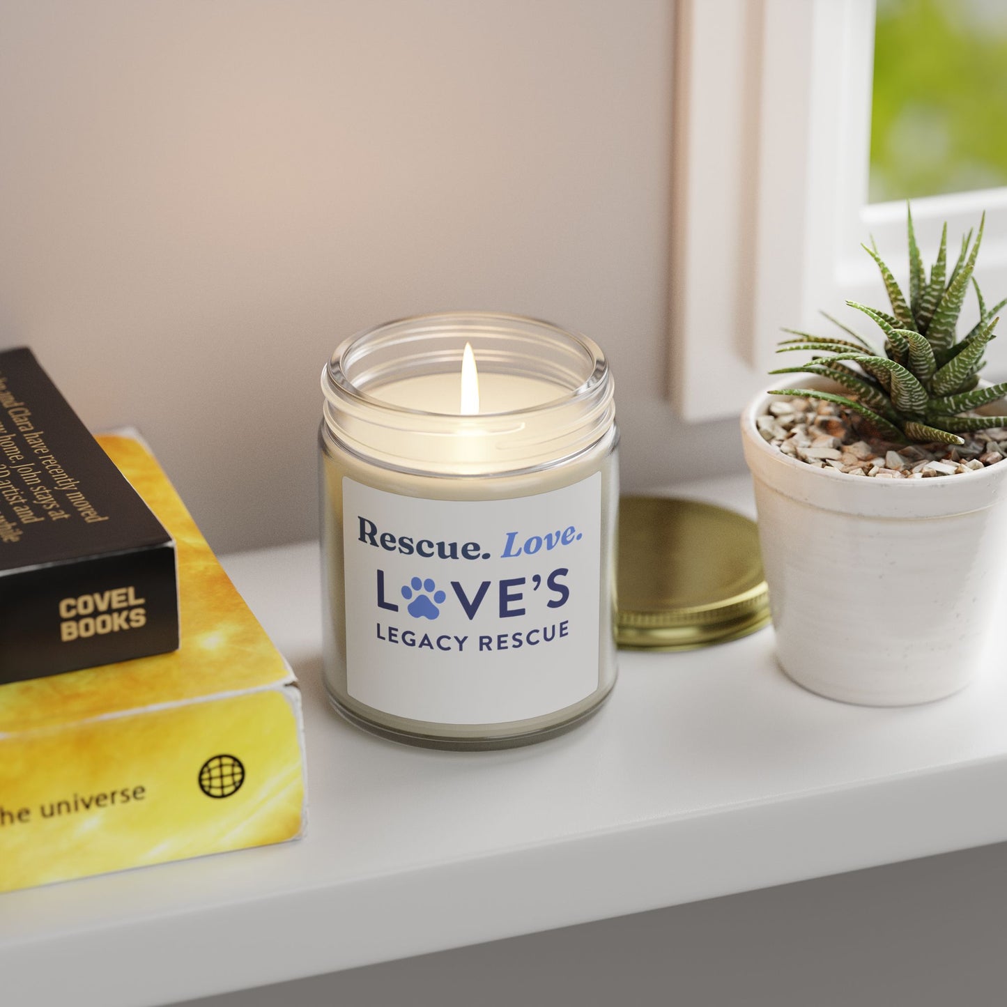 Rescue. Love. Soy Coconut Apricot Candle — Love’s Legacy Rescue Fundraiser (4oz/9oz)