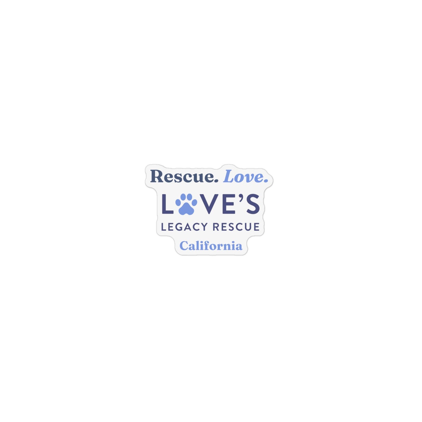 Rescue Love California Car Magnet