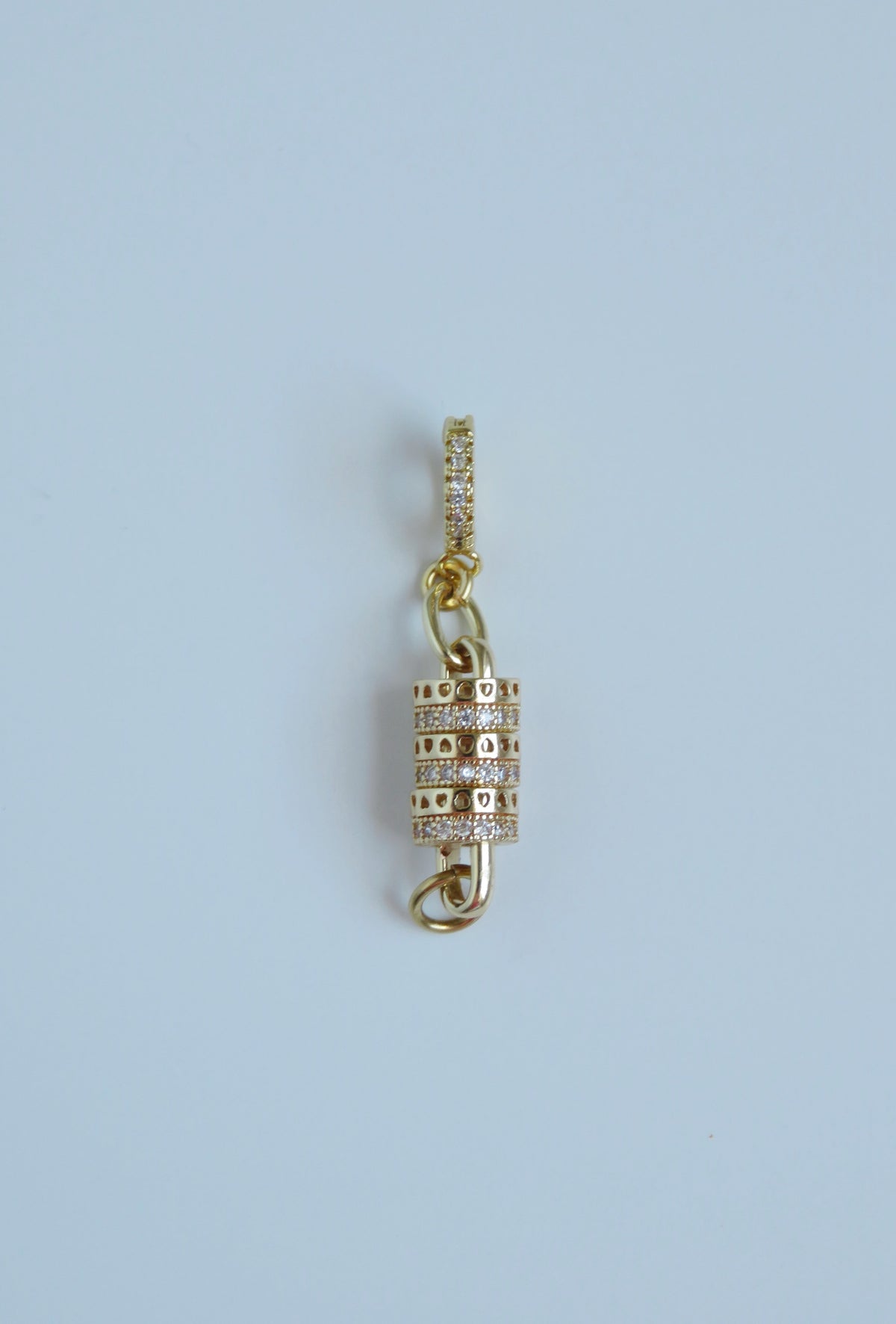 Small Bead Hinged Clasp Lariat Chain - Figaro Link - add a charm