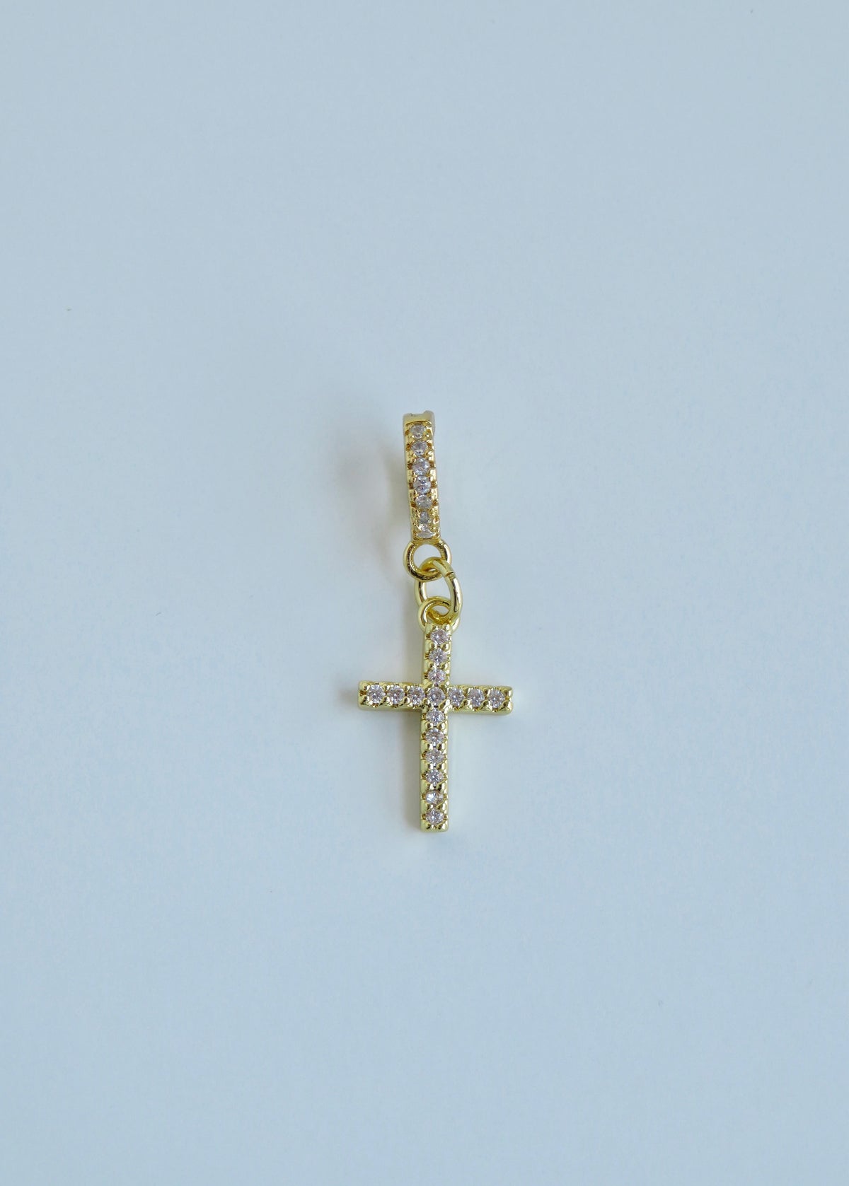 Diamond Holy Cross Charm on Diamond Clasp