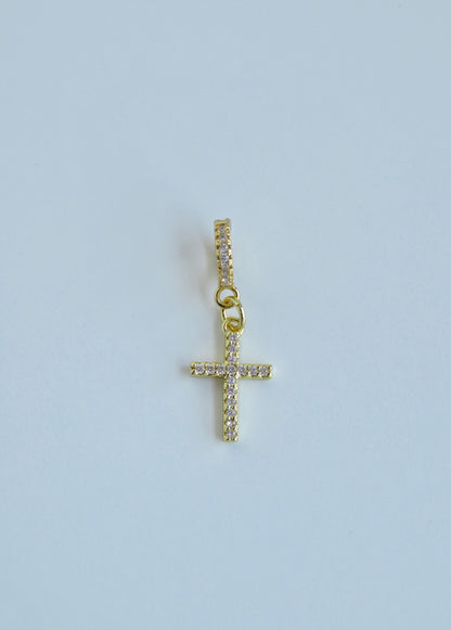 Diamond Holy Cross Charm on Diamond Clasp