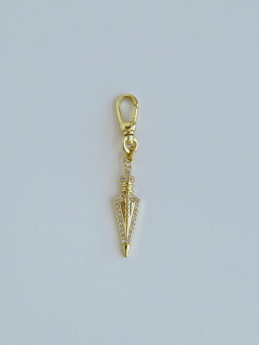 Diamond Arrowhead Charm on swivel clasp