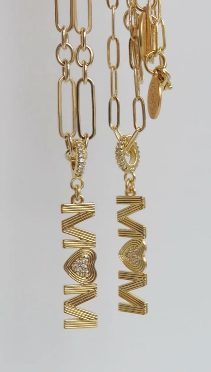 Mom Vibes Charm on Diamond Clasp