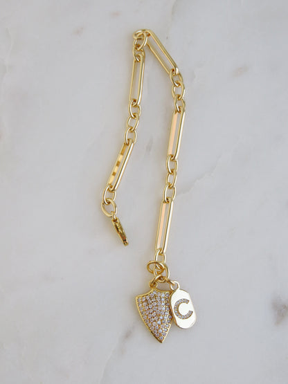 Guard Your Energy Initial Bracelet
