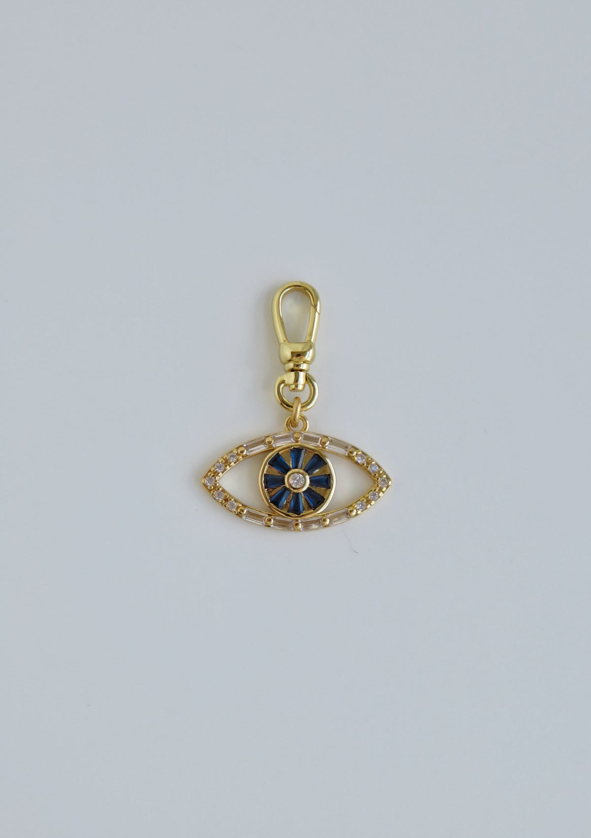 Royal Blue Evil Eye Charm on Swivel Clasp
