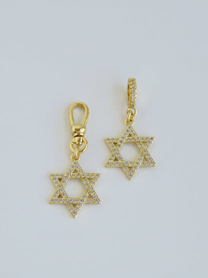 Timeless Brilliance - Star of David Charm on Clasp