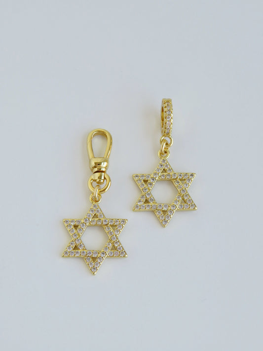 Timeless Brilliance - Star of David Charm on Clasp