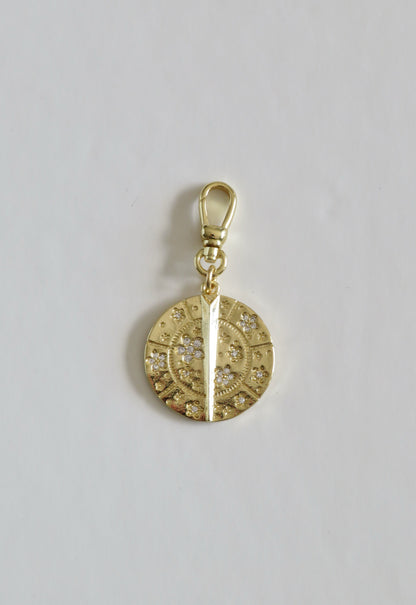 Blossoms with Thorn Sundial Charm on Swivel Clasp