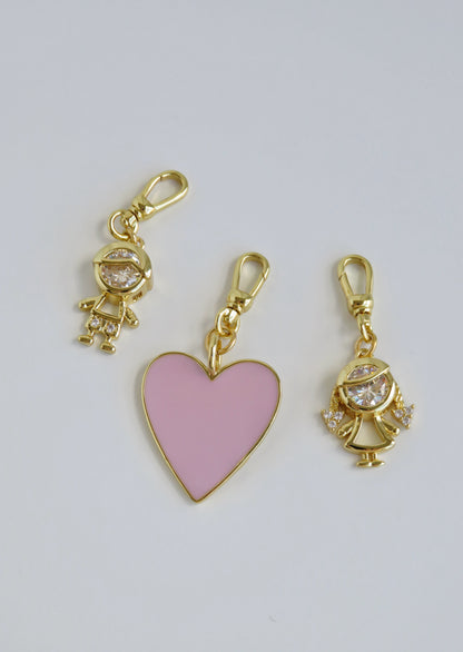 Boy & Girl Charm on Swivel Clasp