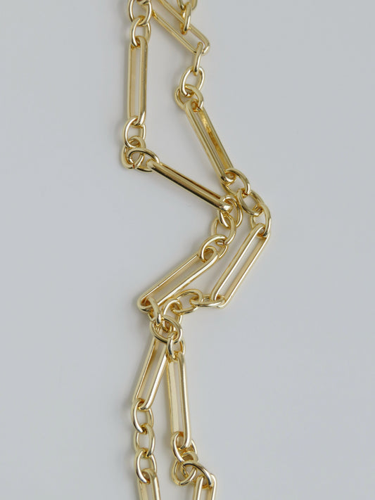 Mixed Link Figaro Necklace - add hinged clasp charms