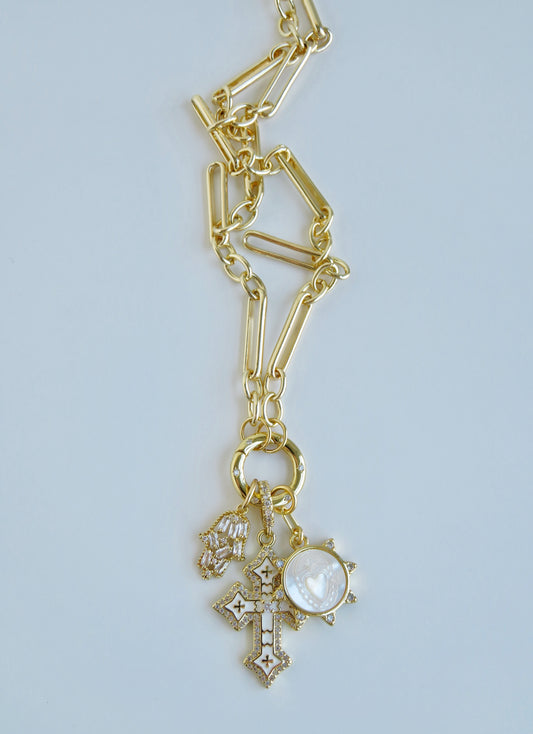 Love. Protection & Blessings of Goodness Charm Cluster Necklace