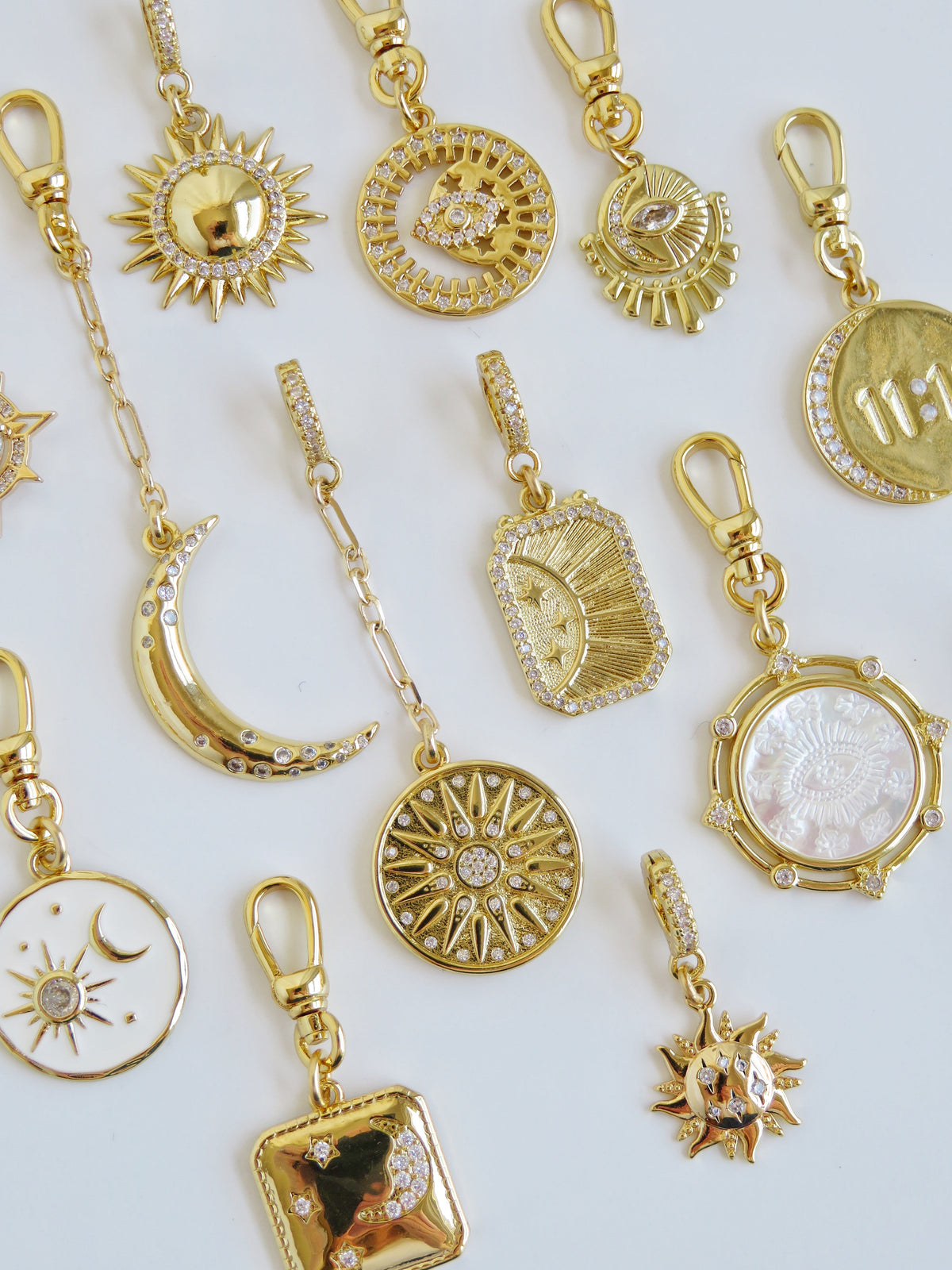 Celestial Hinged Clasp Chain Charms