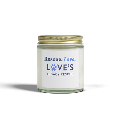 Rescue. Love. Soy Coconut Apricot Candle — Love’s Legacy Rescue Fundraiser (4oz/9oz)